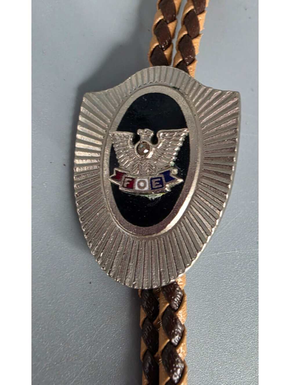 Vintage Fraternal Order Of Eagles FOE Bolo Tie, Western Necktie Gently Used